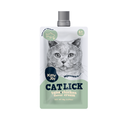 Лакомство для кошек KITTY JOY Крем-пюре из тунца и курицы 90г