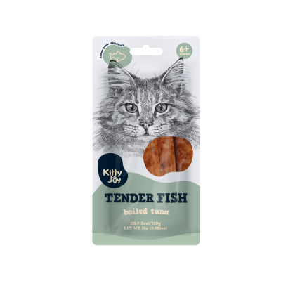 Лакомство для кошек KITTY JOY Нежный отварной тунец 25г