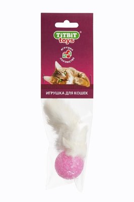 Мячики и другое TiTBiT Игрушка для кошек хвост кроличий (12 г)