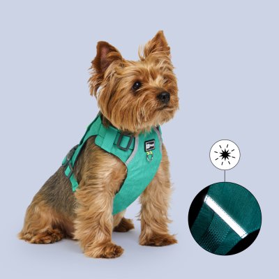 HiPet Шлейка для собак Ultralight, XS, обхват шеи 28-33 см, обхват груди 32-40 см, зеленый