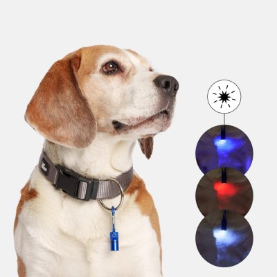 Rungo Маячок светящийся из алюминия для кошек и собак, 2,7х1,2 см (с креплением 6,3 см)