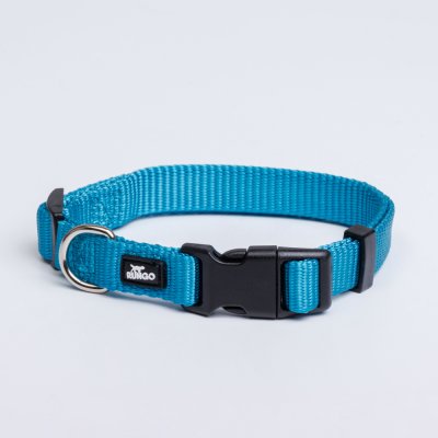 Rungo Ошейник для собак нейлоновый, обхват шеи 30-45 см, ширина 1,5 см, голубой