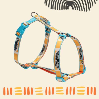 RURRI Шлейка для собак Vario Саванна, обхват груди 64-100 см, ширина ремешка 2,5 см, оранжевый