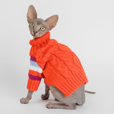 Petmax Свитер для кошек и собак, M, оранжевый