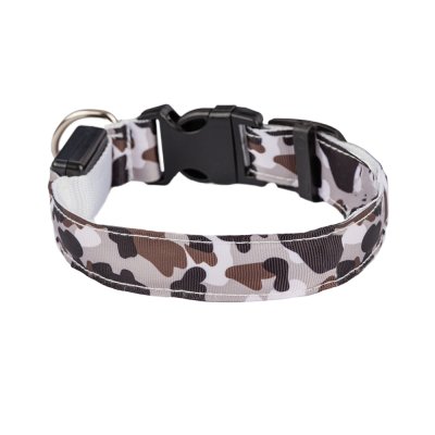 Petmax Ошейник светящийся для собак Led, L, 45-52 см, камуфляж коричневый