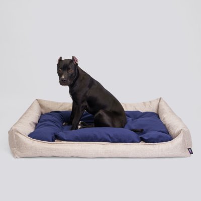 RURRI Лежак со съемным чехлом для крупных кошек и собак средних и больших размеров Мэдис, 120х90 см