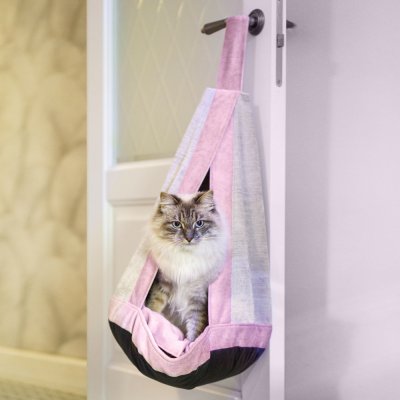 RURRI Гамак подвесной для кошек Вельвет, 40х63 см, серый