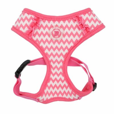 Ошейники, шлейки Pinkaholic Регулируемая шлейка с узором "Зиг-заг", розовый (L)