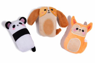 Игрушки WOGY Игрушка-пищалка для собак мягкая "Животные" 14х7х3.5см (26 г)