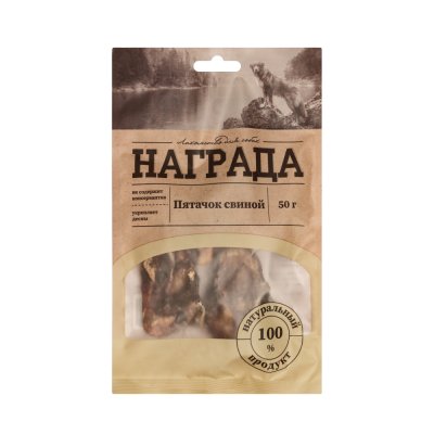 Награда Лакомство Пятачок свиной для собак, 3 шт., 50 гр.