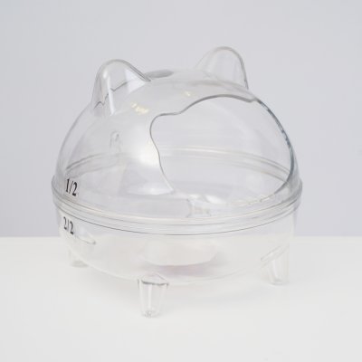 Petmax Купалка пластиковая для грызунов, 14х14х10 см, прозрачная