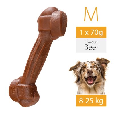 Игрушка для собак FERPLAST GoodBite M Bag, кость, вкус говядины, 70г