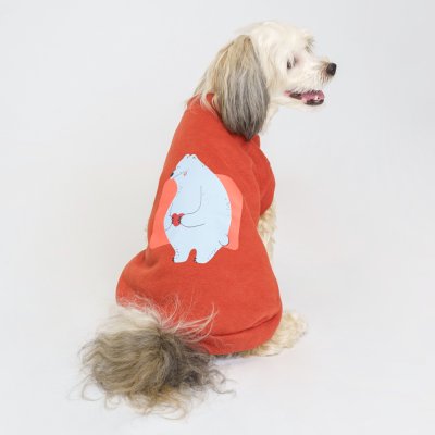 Petmax Толстовка с медведем для кошек и собак, 2XL, терракотовый