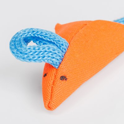 Pet hobby Игрушка с мятой для кошек Мышка Грета, 5,5х3,5х1,5 см, оранжевая