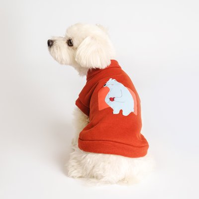 Petmax Толстовка с медведем для кошек и собак, XS, терракотовый