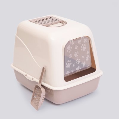 RURRI Туалет закрытый для кошек, 50,5х39х41 см, какао