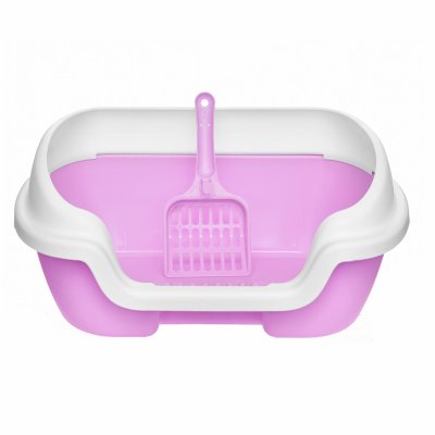 Лотки PETSHOP Туалет пластиковый с ободом, фиолетовый, 40х30х18 см (500 г)