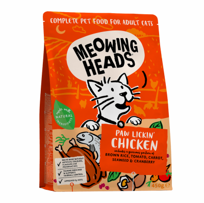 Холистики Meowing Heads Для взрослых кошек, с курицей и рисом "Куриное наслаждение" (450 г)