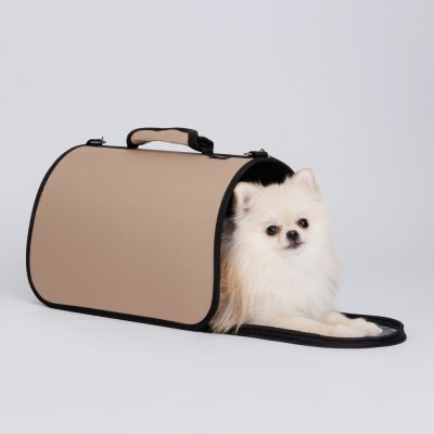 RURRI Сумка-переноска для кошек и собак мелких пород Хард, S, 36х22х23 см, бежевая