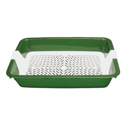 Dogman Туалет большой для кошек, 41х31х7,5 см, болотный