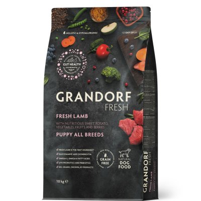 Grandorf Fresh PUPPY Сухой корм для щенков, с ягненком и бататом, 10 кг