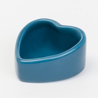 Petmax Миска керамическая д/грыз Сердечко 7*3,5см, синяя