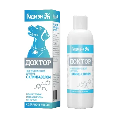 Гудмэн ГУДМЭН Доктор Шампунь с климбазолом для собак 200 мл