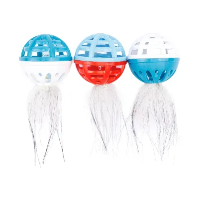 Pet hobby Игрушка для кошек Погремушка с бубенчиком и мехом, диаметр 4 см (3 шт.)