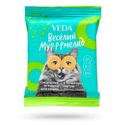 Veda Лакомство Съедобные игрушки с кошачьей мятой для кошек Веселый мур-р-рмелад