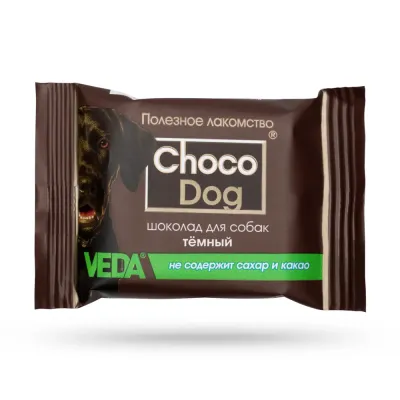 Choco dog Лакомство Темный шоколад для собак, 15 гр.