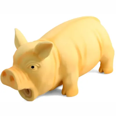 Petmax Игрушка для собак Поросенок оранжевый латекс 21 см