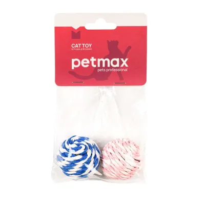 Petmax Игрушка для кошек Мяч полосатый 4 см (2 шт)